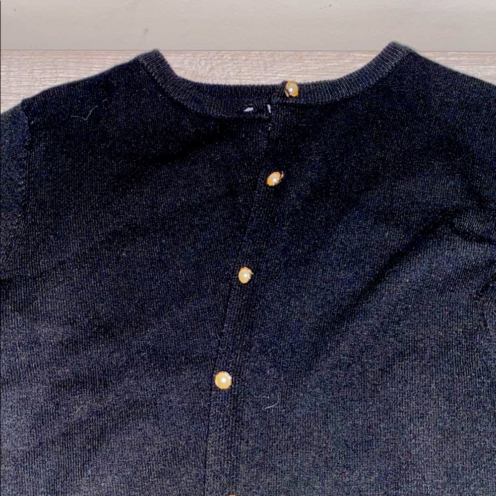 Black cardigan sweater